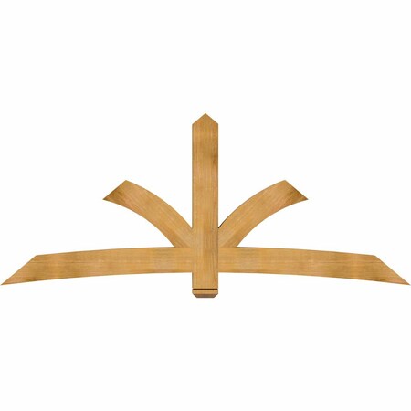 Ekena Millwork Davenport Rough Sawn Timber Gable Bracket, Western Red Cedar, 96"W x 40"H x 4"D x 6"F, 10/12 Pitch GBW096X40X0406DAV00RWR